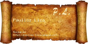 Paulisz Liza névjegykártya